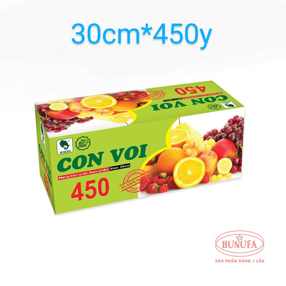 Màng bọc thực phẩm 450 x 30cm CON VOI
