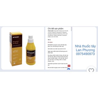Betadine sát khuẩn 10% chai 125ml