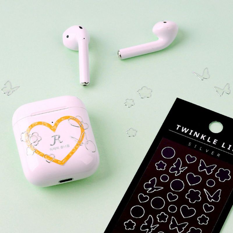 Sticker hiệu ứng bling, sticker đệm trang trí toploader sổ tay diy