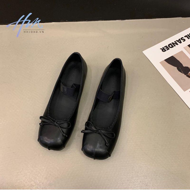 Giày Búp Bê Mary Jane Đế Bằng Màu Hồng / Bạc Phong Cách Retro Thời Trang Mùa Xuân 2023 Mới