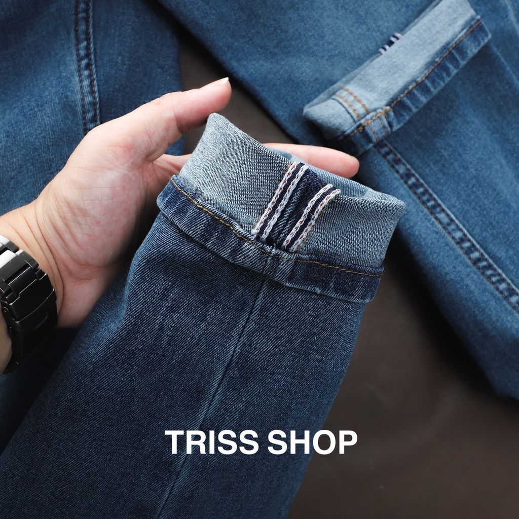 Quần Jeans nam Lacoste 5 chất liệu co giãn cao cấp form slim