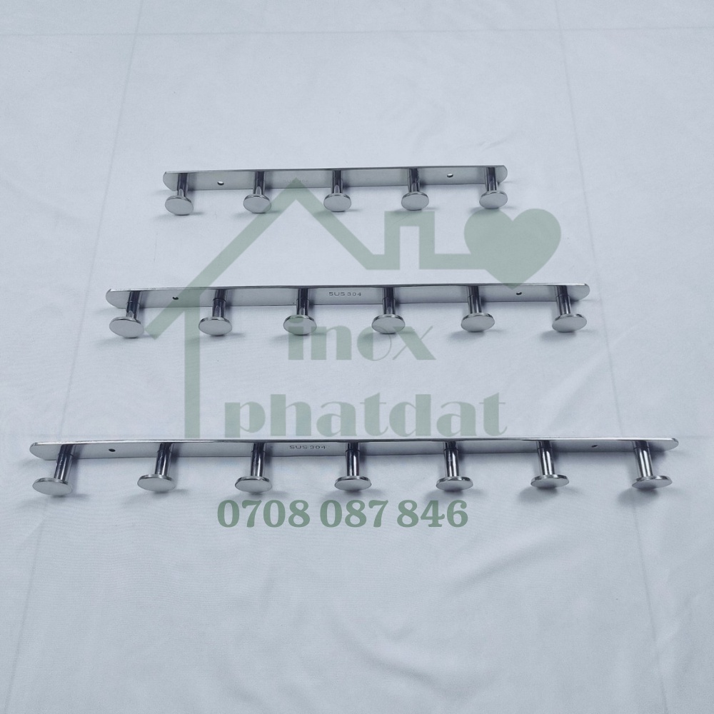 Móc treo đồ nhà tắm Inox 304 đặc PHÁT ĐẠT  không rỉ sét, Móc áo inox đồng tiền, giá treo inox