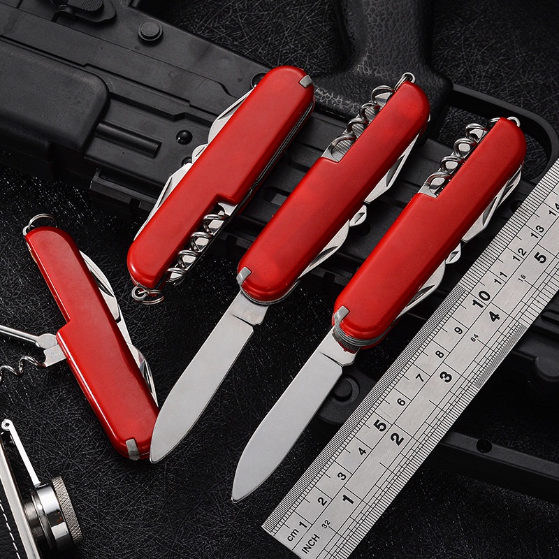 Dụng cụ dao đa năng 11 món Victorinox survival gấp xếp gọn cao cấp mini bỏ túi sinh tồn đi phượt rừng du lịch dã ngoại