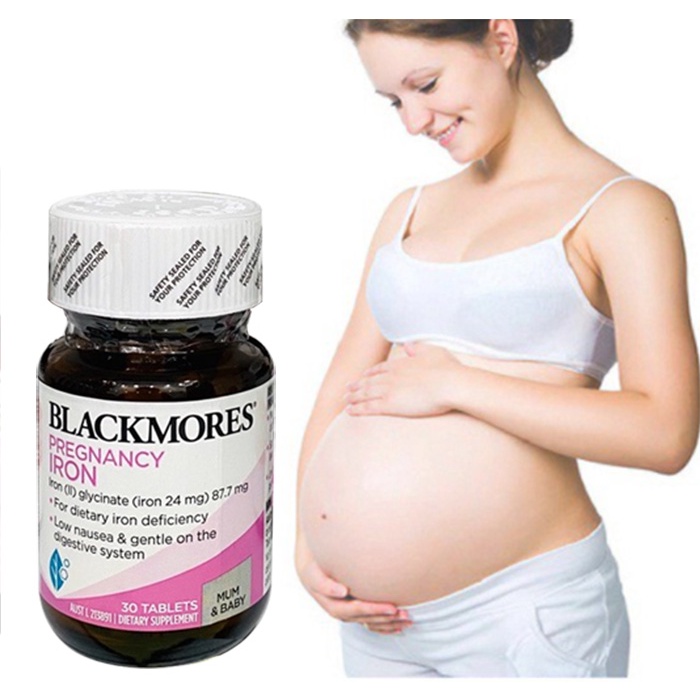 Viên Uống Bổ Sung Sắt Hữu Cho Bà Bầu Pregnancy Iron Blackmores Úc 30 Viên