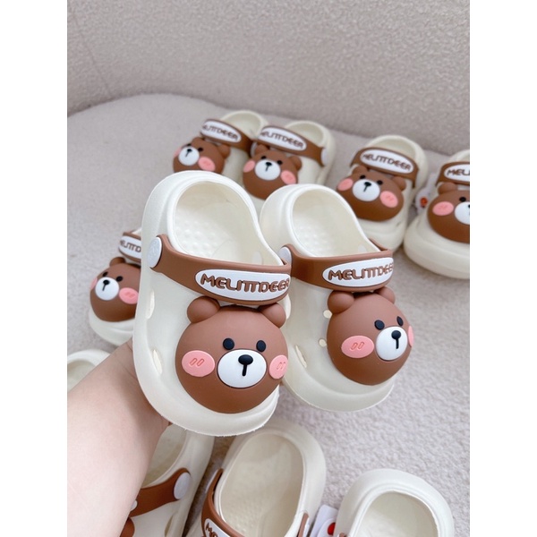 Dép Crocs Gấu Dễ Thương Cho Bé