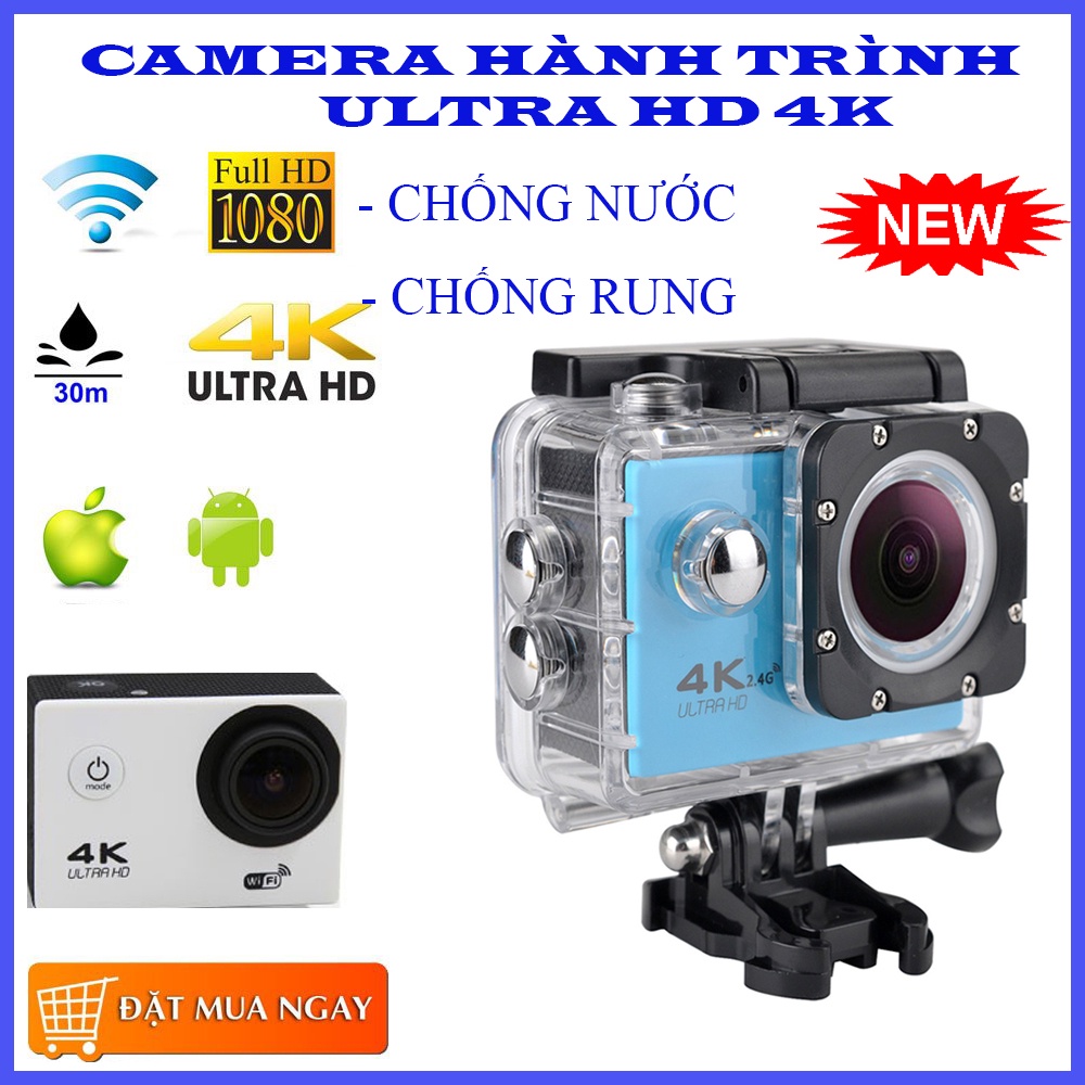 Camera Gắn Mũ Bảo Hiểm, Camera Hành Trình Xe Máy 4K Sports Ultra HD DV Chống Nước, Chống Rung, Đi Phượt, Gắn Mũ Bảo Hiểm | BigBuy360 - bigbuy360.vn