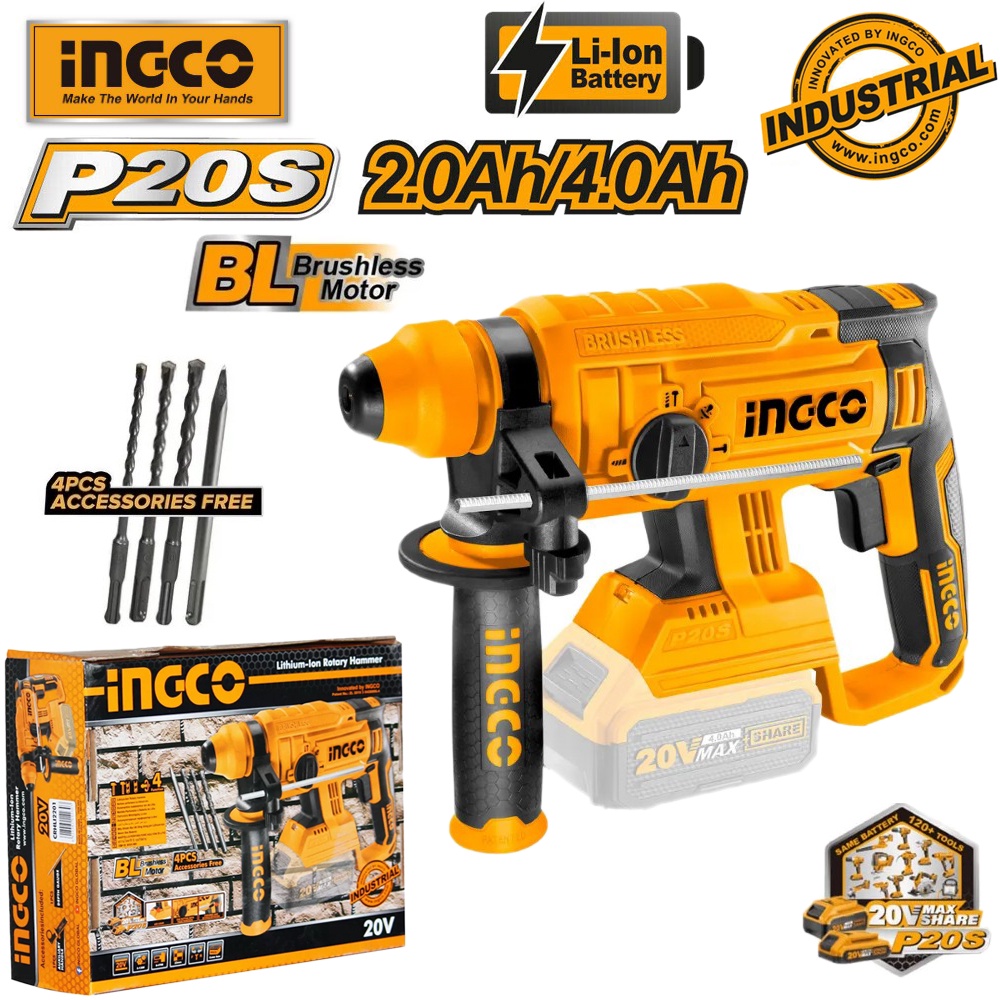 MÁY KHOAN ĐỤC BÊ TÔNG 20V INGCO CRHLI2201 CRHLI202287