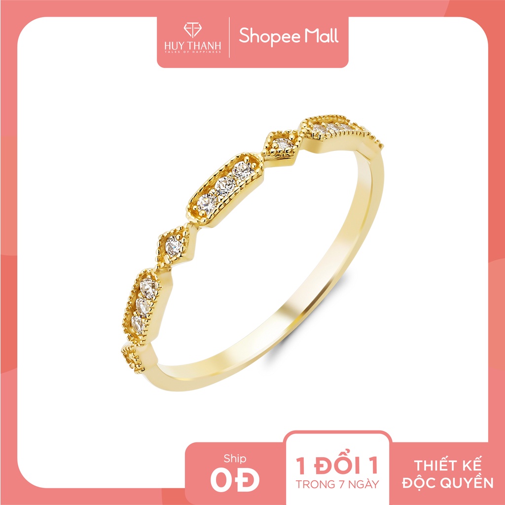 Nhẫn nữ vàng tây 14k NLF447 Huy Thanh Jewelry