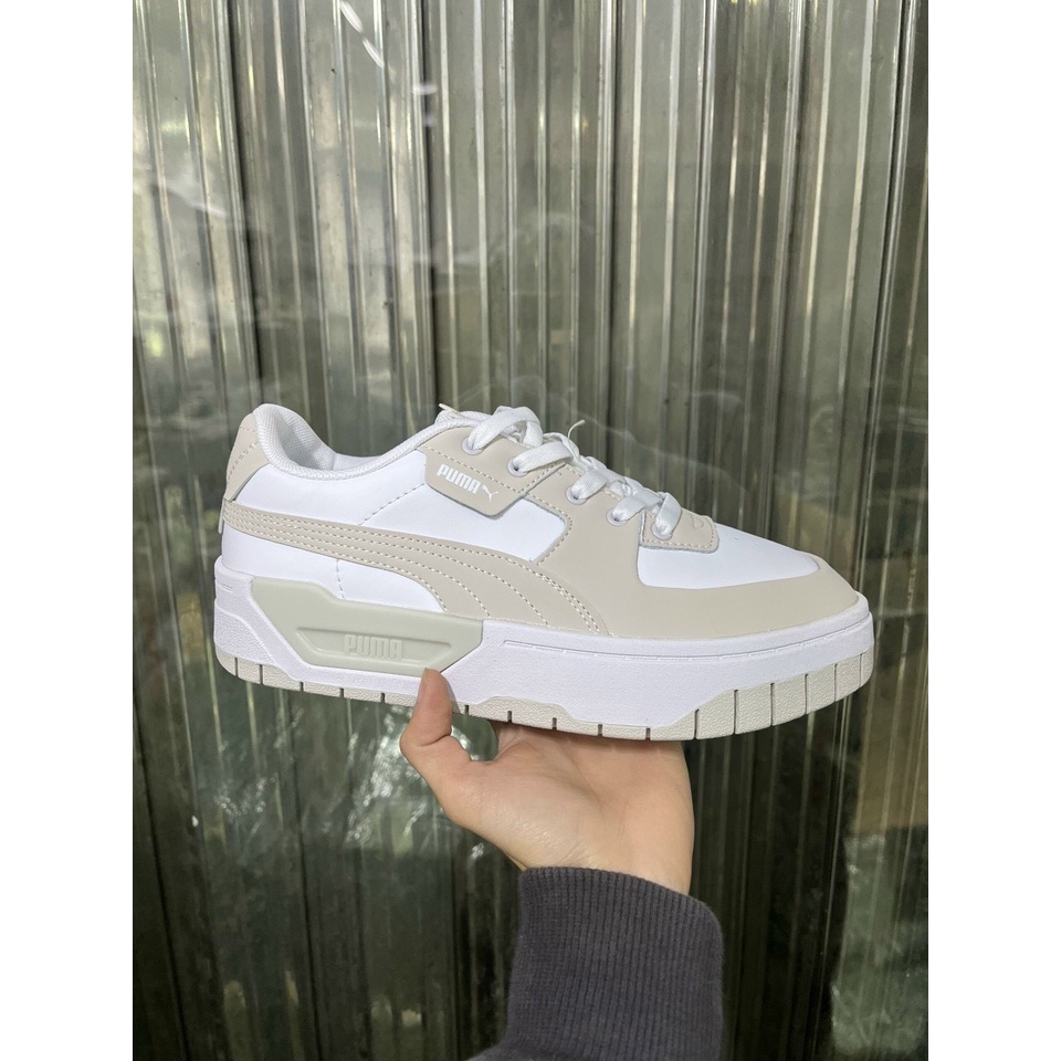 Giày Puma trắng kem đế cao bản cao cấp nhất