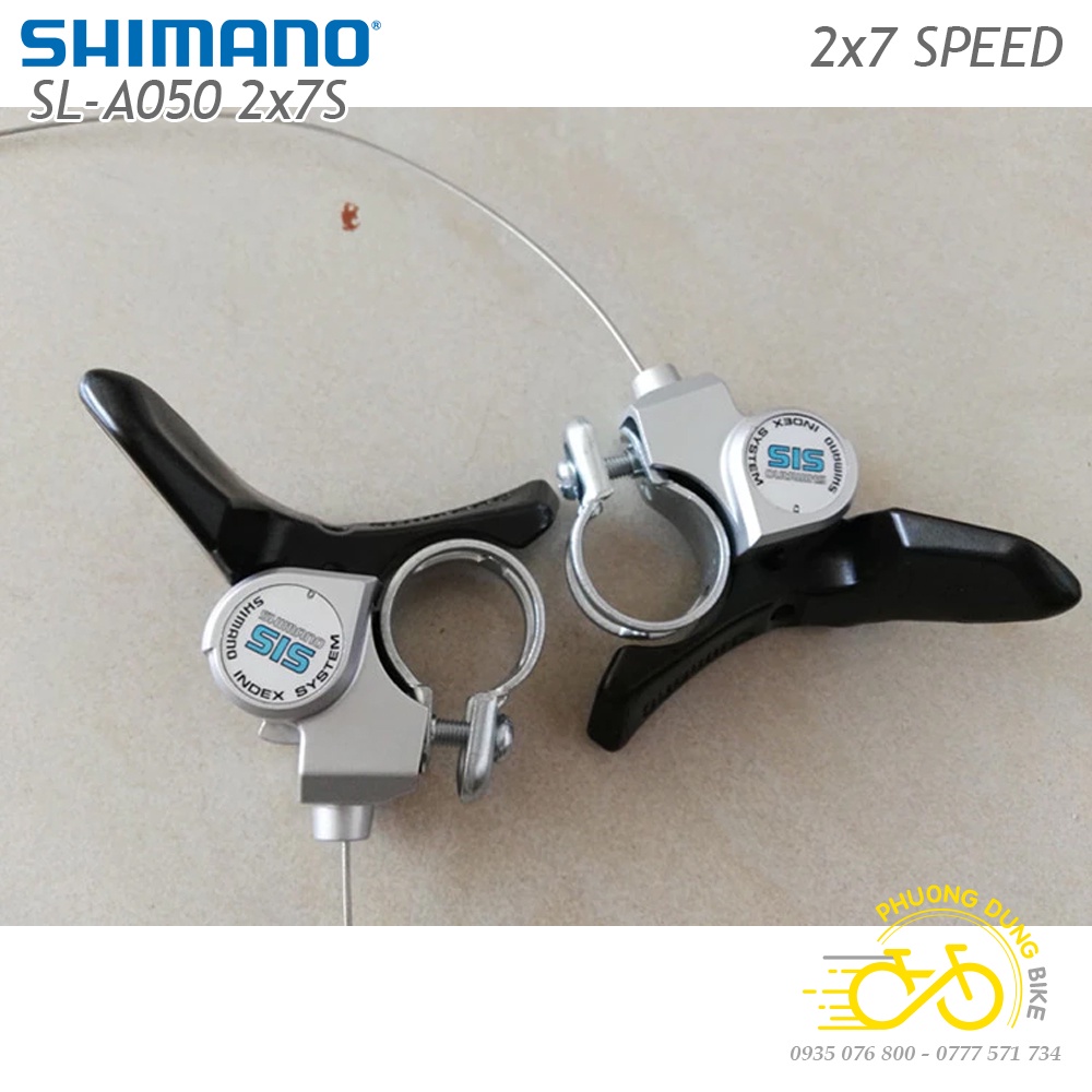 Tay đề gạt xe đạp SHIMANO SL A050 2x7 Speed - Chính hãng