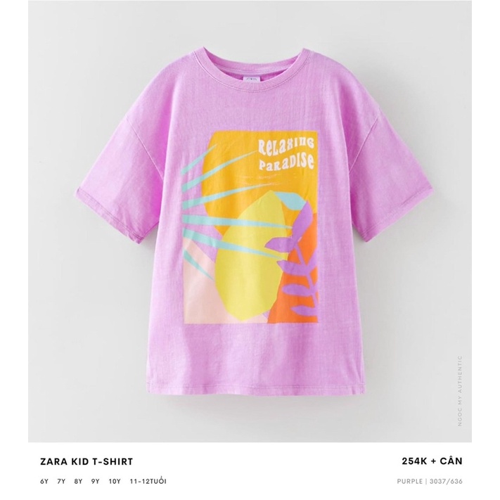 Áo thun bé gái Zara auth vợt sale