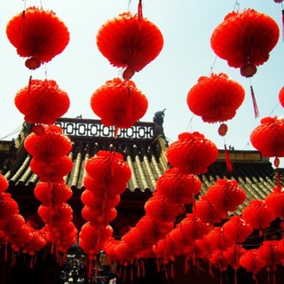 Đèn lồng đỏ trang trí - Quả cầu đỏ trang trí