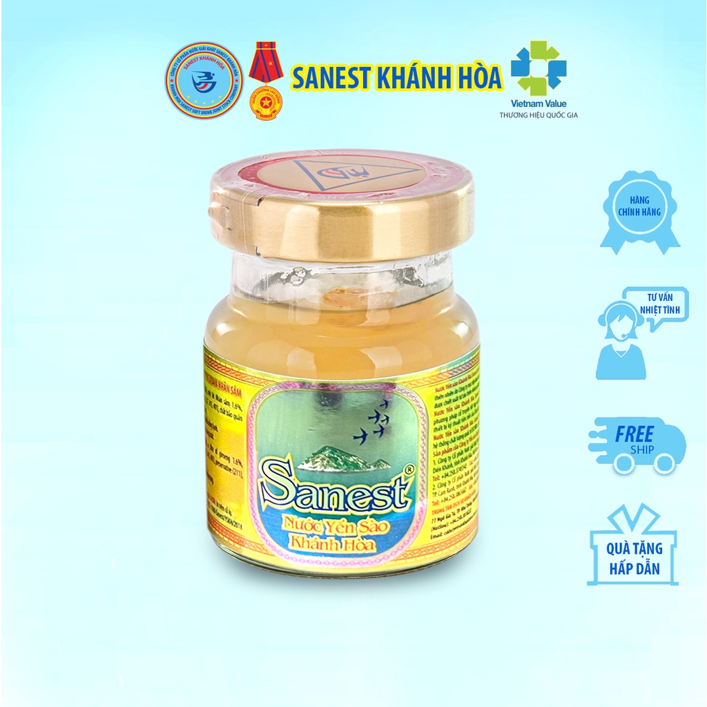 Nước Yến Sào Sanest Nhân Sâm Fucoidan- Lọ 70ml