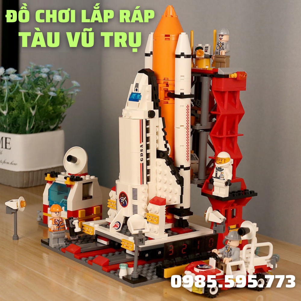 Đồ chơi lắp ráp 1000pcs: mô hình tên lửa, tàu vũ trụ, xe tăng, khủng long, lâu đài - Quà tặng cho bé trai, bé gái