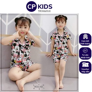 Pizama cotton bé gái bộ quần áo bé gái chất mềm mịn thoáng mát