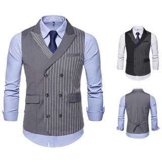 Áo Gile nam Vest nam 2 hàng cúc thiết kế độc đáo cổ vest sang trọng lịch lãm kiểu dáng thiết kế dễ phối đồ H65