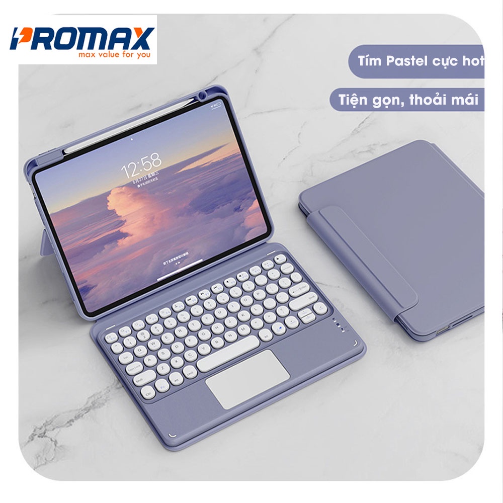 Bàn phím Bluetooth kèm bao da Aturos SYC cho iPad Zen 10/10.2/10.5/Pro11/Air5/Air4