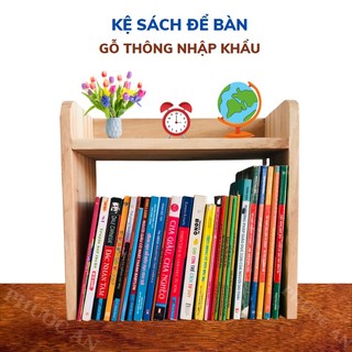 Kệ sách để bàn - kệ sách gỗ thông