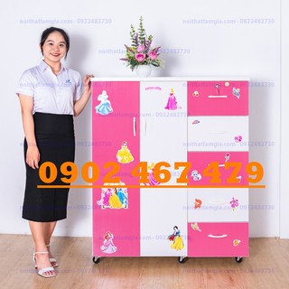 Tủ nhựa đài loan loại đẹp cho trẻ em ,học sinh , sinh viên giá tốt (1m25x1m06x42)