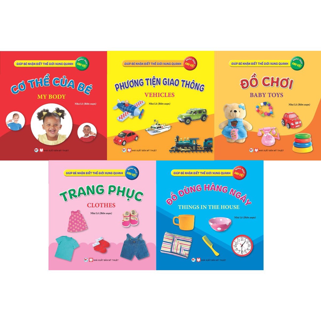 Sách - Giúp bé nhận biết thế giới xung quanh (Song ngữ Việt - Anh) - Bộ 5 quyển, lẻ tùy chọn