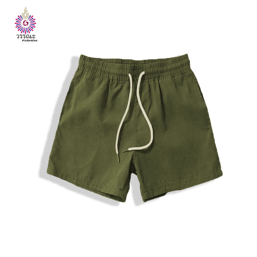 Quần Short Unisex Kaki Form Trên Gối Slimf Full Size