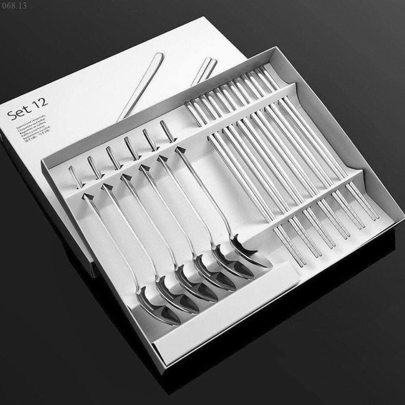 Set 12 Đũa Và Thìa Inox Cao Cấp Sang Trọng