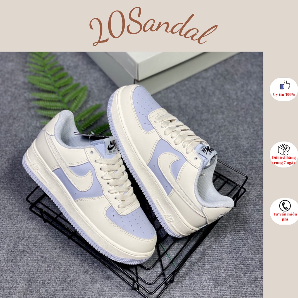 Giày_Nike AF1 Xanh Trắng,Giày Air Force 1 Xanh Trắng Thời Trang Dành Cho Nam Nữ Full Box Bill