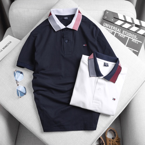 Áo polo nam trơn Tom My Basic big size 3xl 90kg thoải mái, áo phông áo thun nam cotton cao cấp