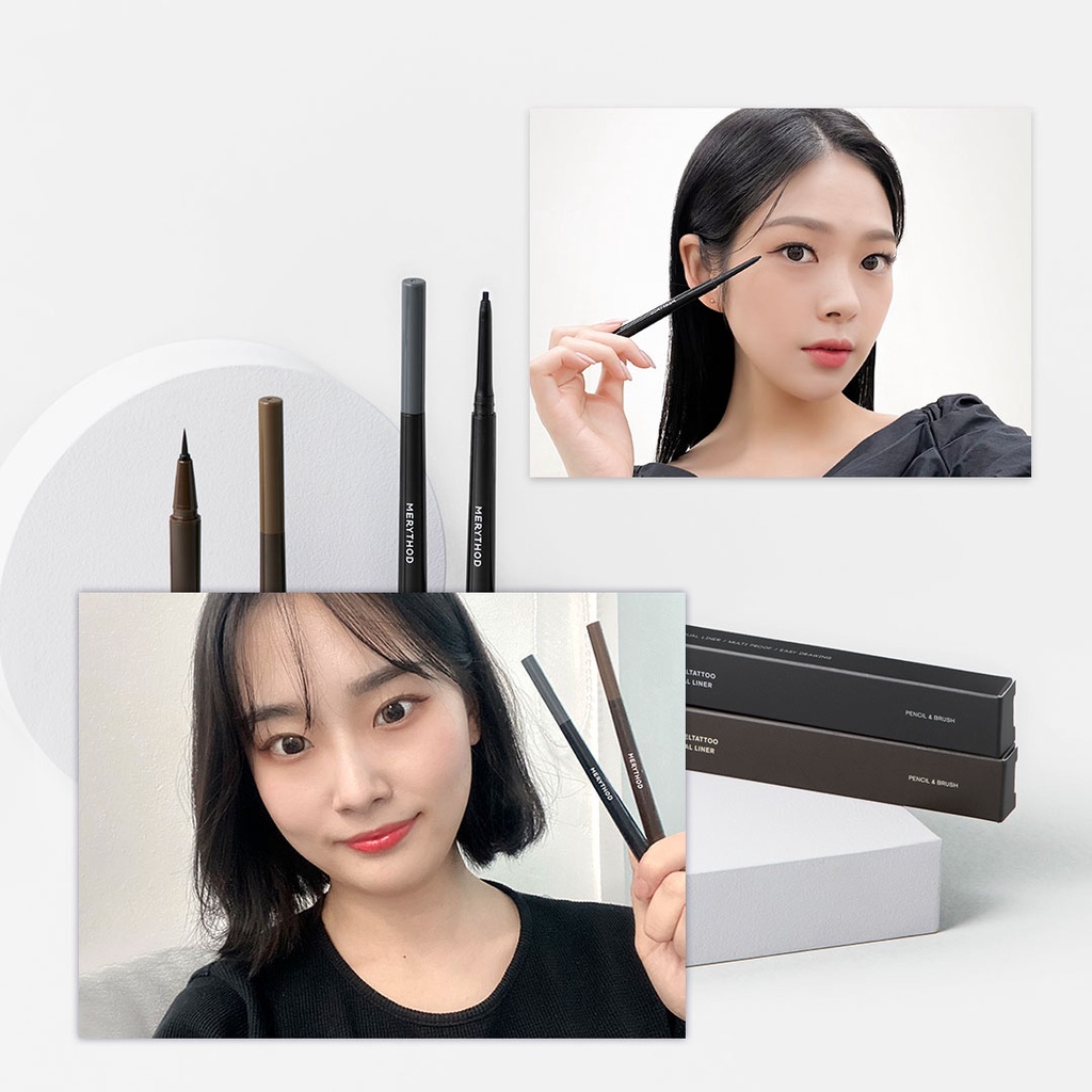 Bút kẻ mắt hai đầu chống thấm nước siêu lì rõ nét Reel Tattoo Dual Liner