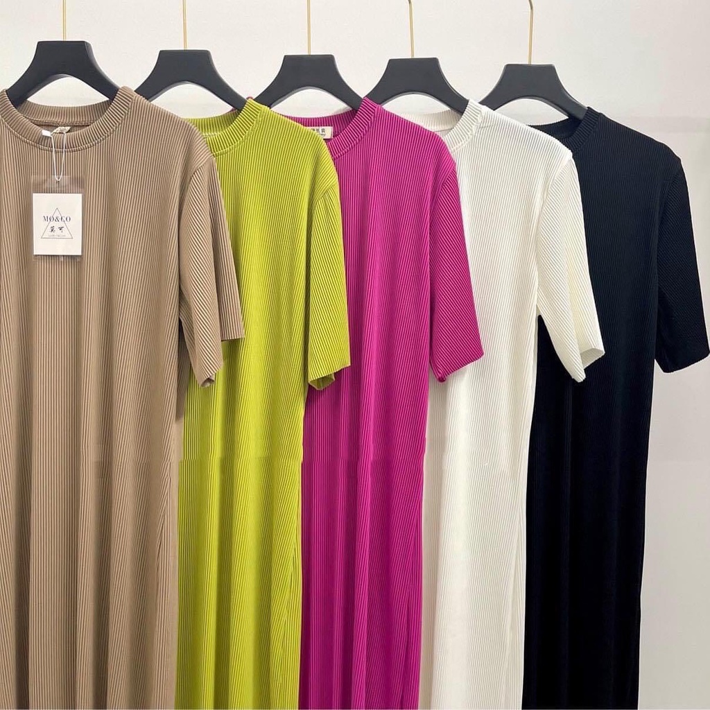 Shynstores Đầm suông nữ - váy suông cổ tròn tay lỡ dáng rộng vải tăm dập li cao cấp nhiều màu | BigBuy360 - bigbuy360.vn