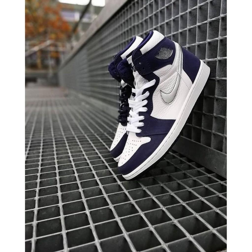 Giày thể thao hot 2022 ,Giày air jordan 1 high navy, giày jd xanh than cổ cao nam nữ