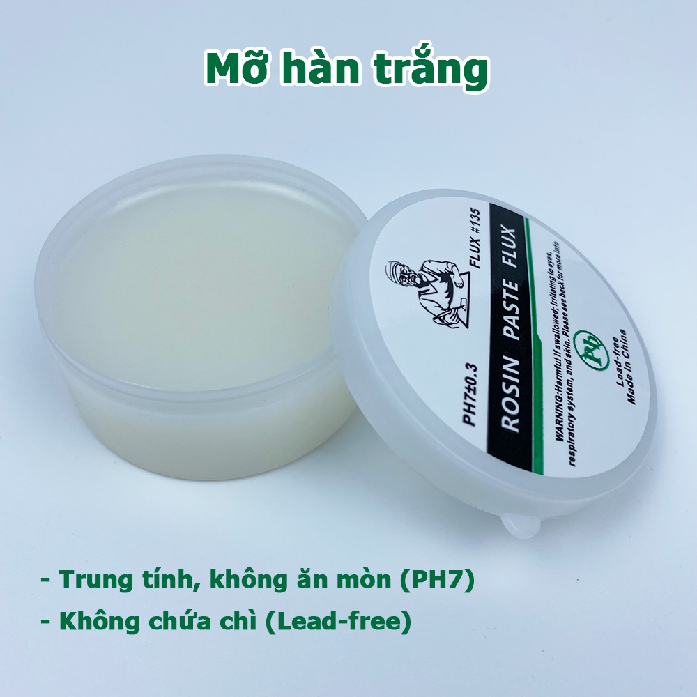 Mỡ hàn sáp hàn trắng Rosin Paste Flux #135