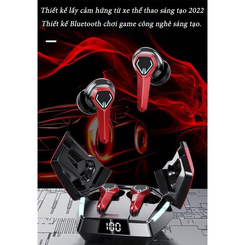 Tai Nghe Gaming Bluetooth JX-10 TWS, Tai Nghe Chơi Game Không Dây Có Mic, Độ Trễ Cực Thấp