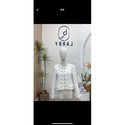 Áo dạ tweet larry trắng