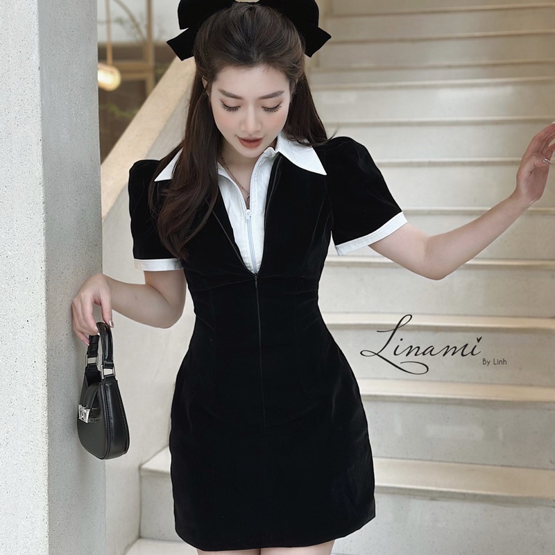 Váy nhung cổ sơ mi trắng - 𝐕𝐘.𝐂𝐋𝐎𝐓𝐇𝐄𝐒 𝐂𝐇𝐔𝐘𝐄̂𝐍 𝐇𝐀̀𝐍𝐆 𝐐𝐔𝐀̉𝐍𝐆 𝐂𝐇𝐀̂𝐔 𝐂𝐇𝐈́𝐍𝐇 𝐇𝐈𝐄̣̂𝐔