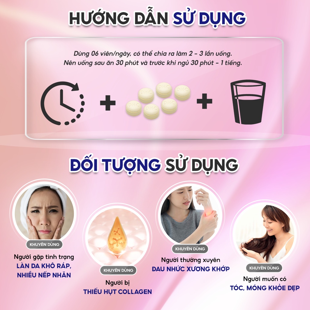 Viên Uống Đẹp Da DHC Collagen Bổ Sung Collagen Giúp Da Mịn Màng, Tràn Sức Sống 180 Viên | BigBuy360 - bigbuy360.vn