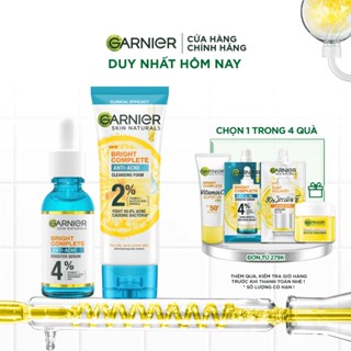 Bộ sản phẩm làm sạch, giảm mụn, dưỡng sáng da Garnier Anti