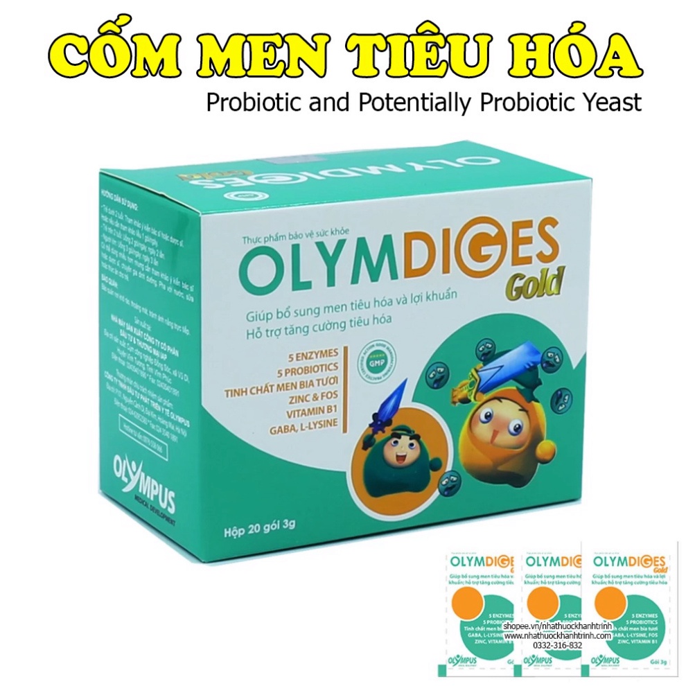 Cốm Vi Sinh Olymdiges Gold Olympus cho trẻ biếng ăn, suy dinh dưỡng (3g x 20 gói) - chính hãng