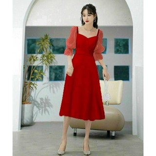 Đầm xoè tay bèo xinh xắn