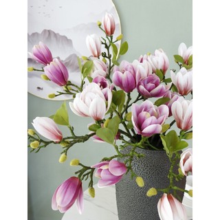 Hoa lụa- hoa mộc lan giả chất liệu cao su cao cấp trang trí nhà cửa, decor phòng khách