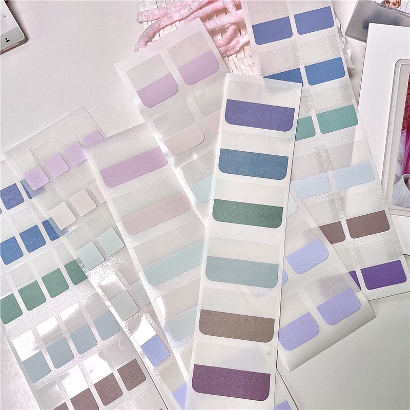 Sticker note nhiều màu sắc_đánh dấu lấy card trong top