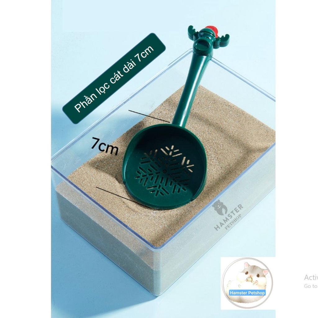 Xẻng/Ray lọc/Muỗng lọc cát tắm, cát lót chuồng Tuần Lộc Yee cho hamster và động vật nhỏ khác