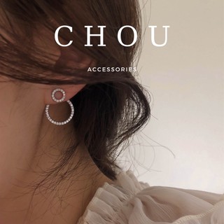 Bông tai, khuyên tai tròn đính đá | chou accessories |