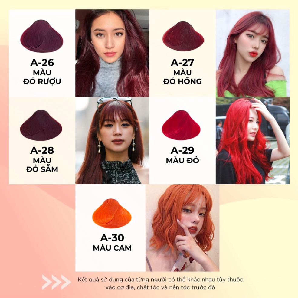 Thuốc Nhuộm Dưỡng Tóc CHAMIS 30 màu thời trang - Không Đau Rát Da Đầu, Giúp mềm mại, bóng mượt - Tuýp 60g