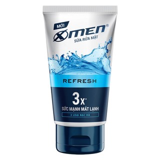 Sữa rửa mặt X-Men 3X sức mạnh mát lạnh sạch nhờn Go Refresh 100g