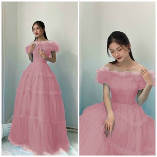 ĐẦM MAXI DÚN TRỄ VAI