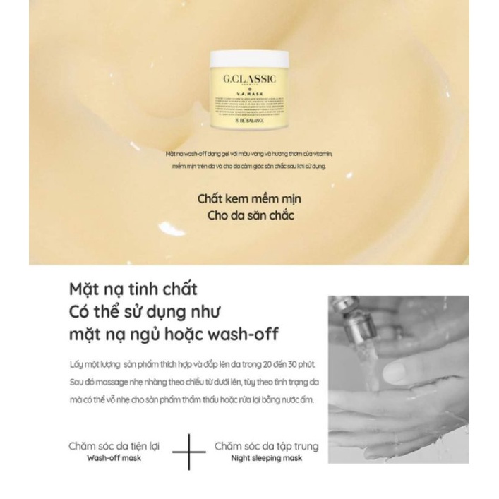 Mặt nạ tái tạo Be'Balance Gclassic VITAMIN A