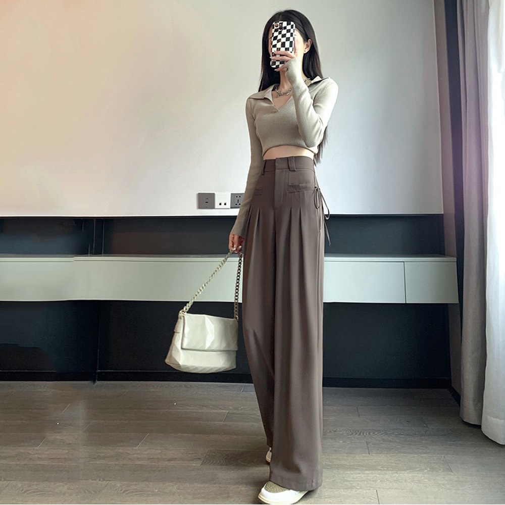 Quần suông túi ngang buộc dây phong cách ulzzang Hari GenZ 265-k3p0