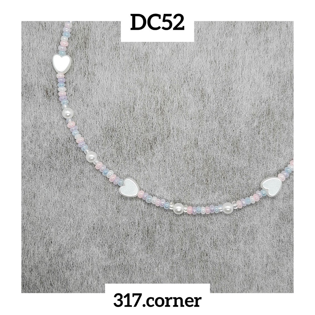 Vòng cổ / Dây chuyền trái tim + hạt cườm phối hạt trai - DC52 - 317.corner