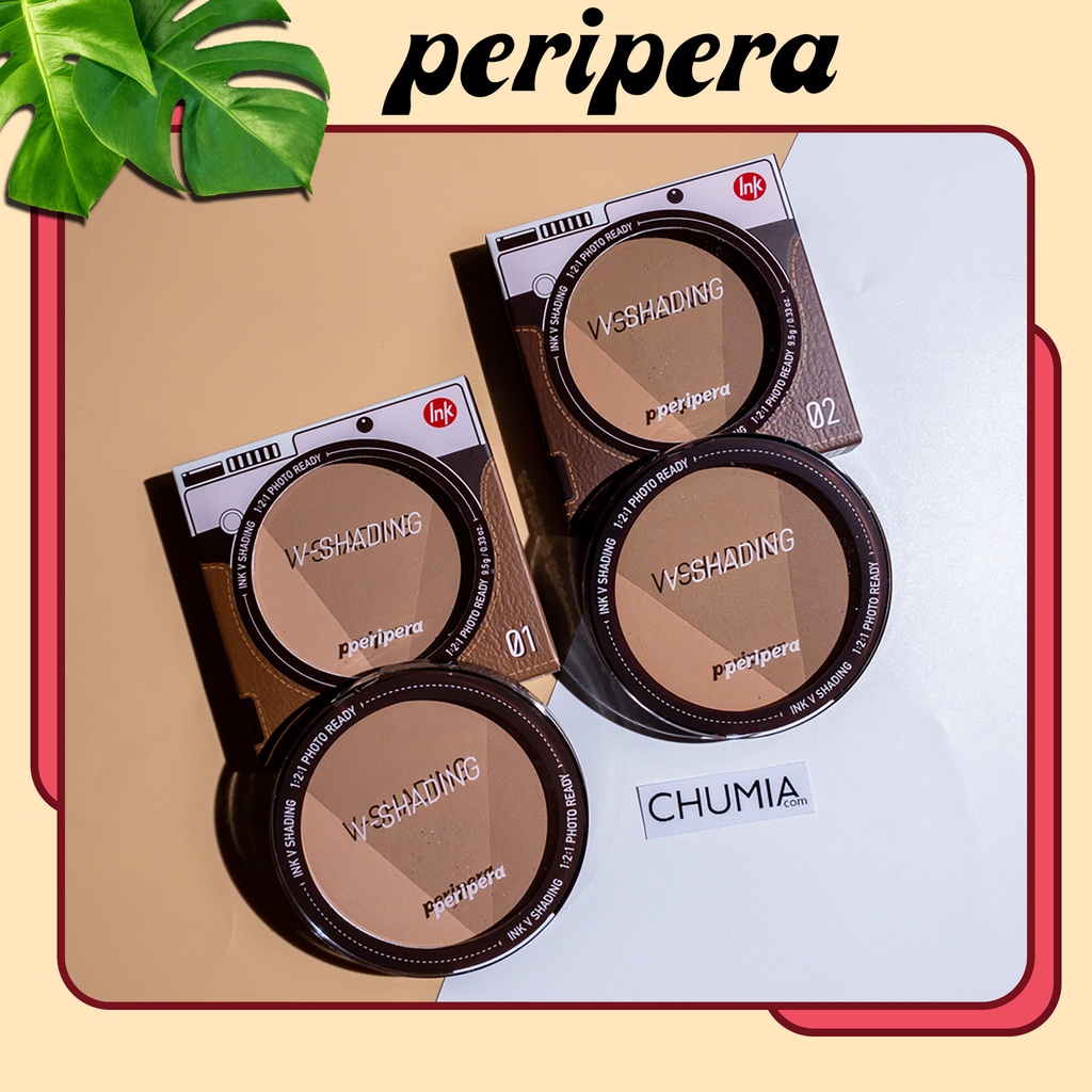 Phấn tạo khối PERIPERA INK V SHADING bảng phấn mũi mịn bền màu lâu trôi bộ trang điểm chính hãng - chumia shop